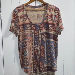 Lucky Brand Aztec Pattern T